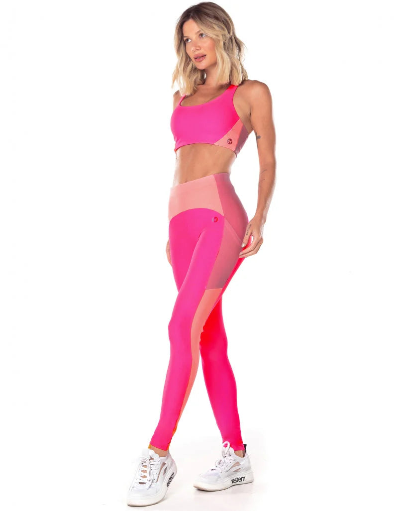 Top + Legging Rosa Escuro