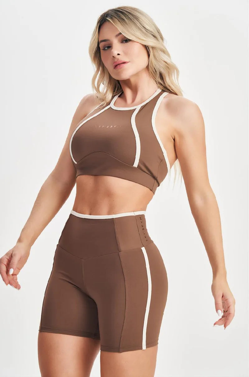Top + Short Marron